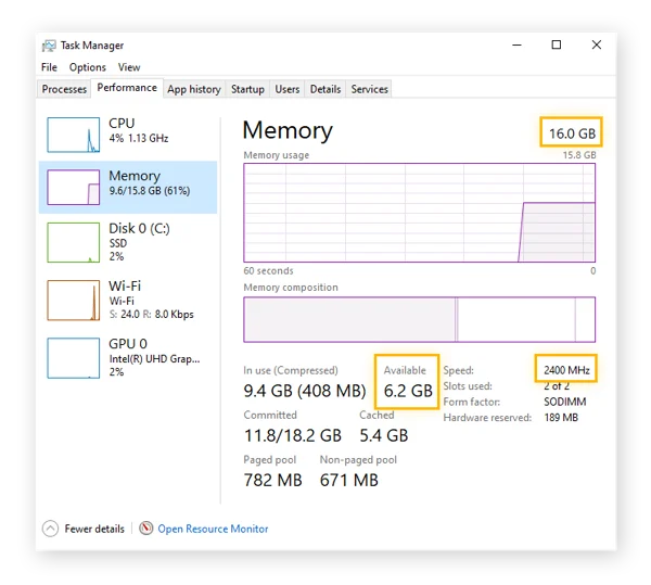 Cómo comprobar el uso de RAM en Windows