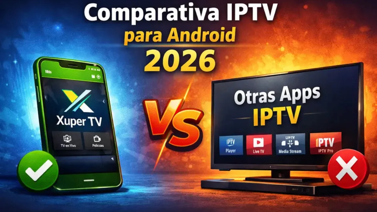 Comparativa IPTV para Android Xuper TV frente a otras aplicaciones IPTV en 2026