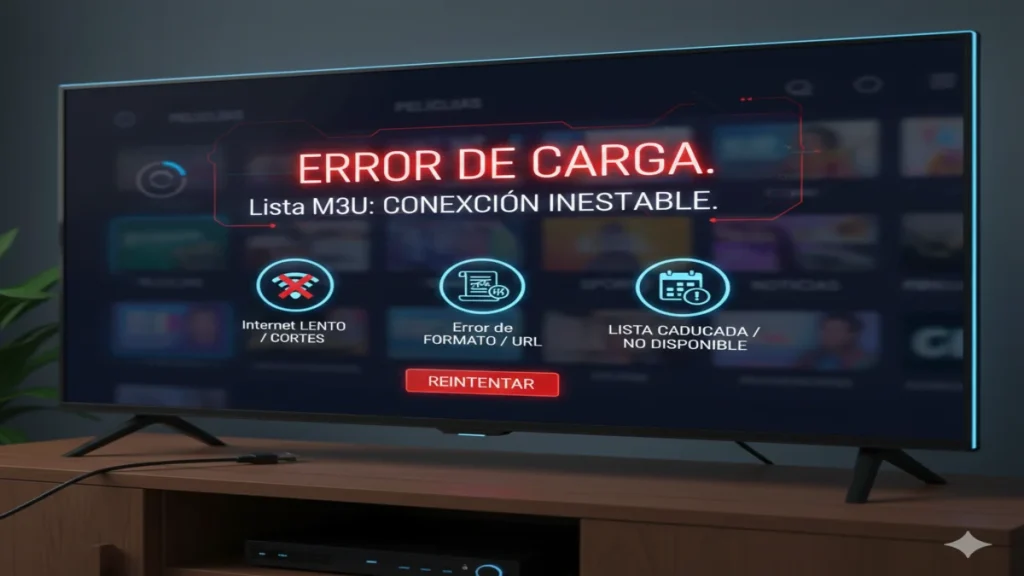 Solución a errores de carga y buffering en la lista m3u de xuper tv