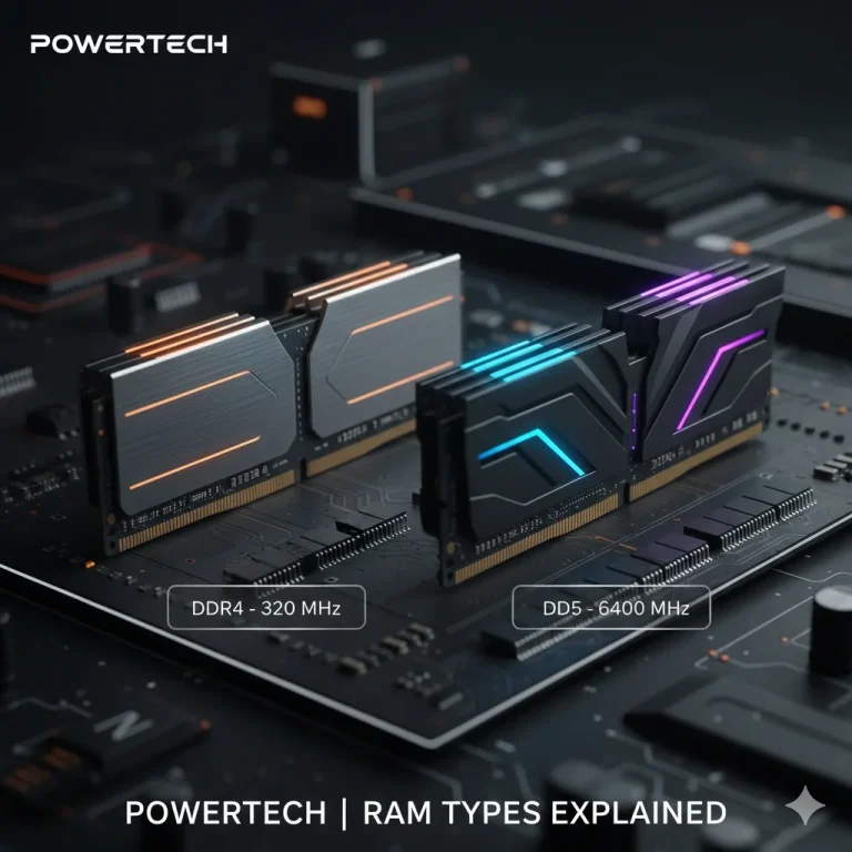 Infografía comparativa de tipos de memoria RAM DDR4 y DDR5 indicando capacidades y muescas de seguridad