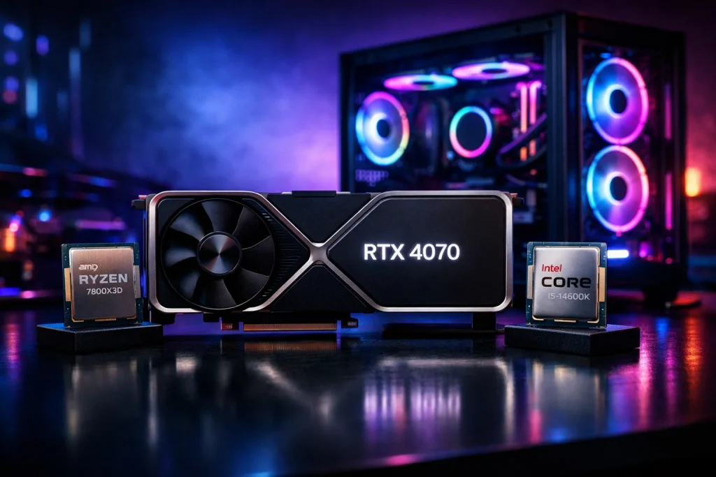 ejor procesador para RTX 4070 en 2026 comparativa gaming
