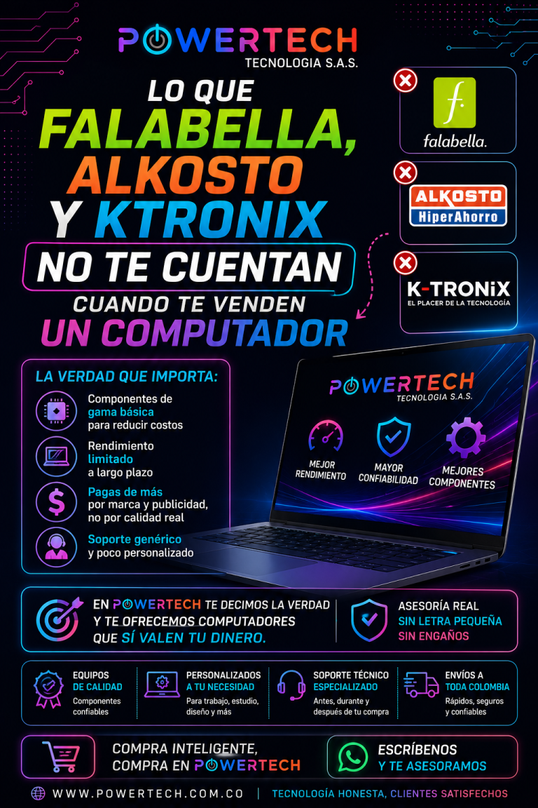"Lo que Falabella, Alkosto y Ktronix no te cuentan cuando te venden un computador"